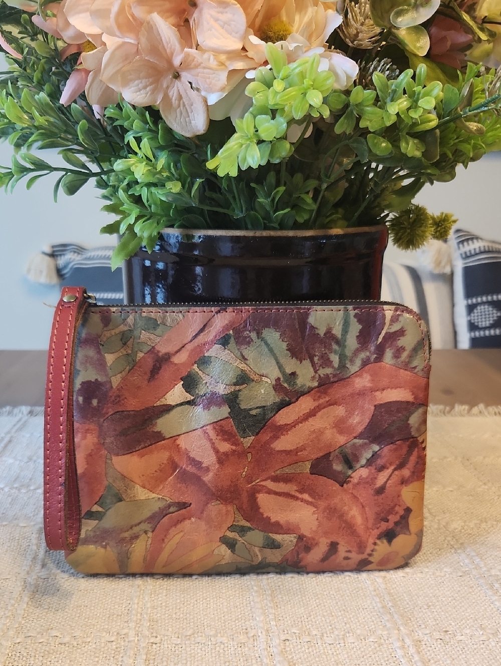 Patricia Nash Leather Wristlet